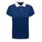 polo bicolore homme bleu col blanc