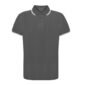 polo bicolore homme gris trait blanc