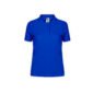 polo couleur femme coton 180 bleu