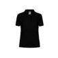 polo couleur femme coton 180 noir