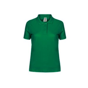 polo couleur femme coton 180 vert