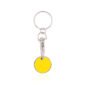 porte cle jeton metal jaune