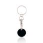 porte cle jeton metal noir