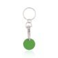 porte cle jeton metal vert