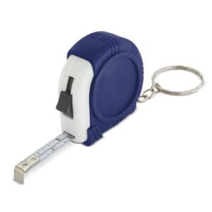 porte cle metre ruban bleu