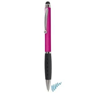 stylo avec pointeur clip metal mauve