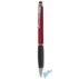 stylo avec pointeur clip metal rouge