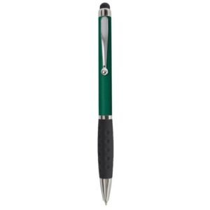 stylo avec pointeur clip metal vert