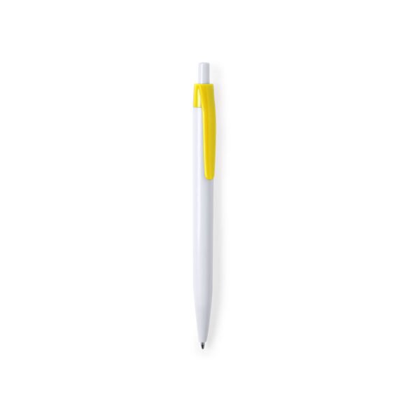 stylo blanc clip jaune stylo blanc clip jaune