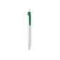 stylo blanc clip vert