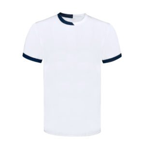 335 € = 50 tee-shirts mixte bicolore, polyester 135 gr/m2 / 5.38 € HT par 100