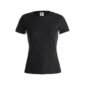 tee-shirt COULEUR coton femme 150 gr noir