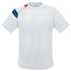 513 € = 50 tee-shirts mixte, FRANCE, polyester 145 gr/m2 / 9.50 € HT par 100