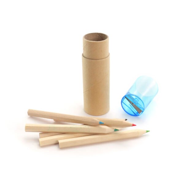 tube carton avec 6 crayons