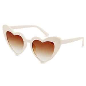 214 € = 60 lunettes de soleil cœur blanches / 2.78 € HT par 100