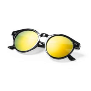 lunette miroir ronde jaune