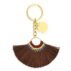 porte cle eventail marron