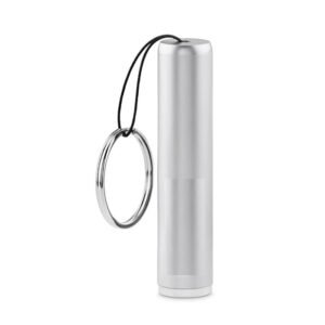 206 € = 50 porte-clés lampe LED 7 cm et gravure laser éclairée / 3.20 € HT par 100