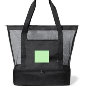 sac polyester et isotherme noir zone marquage