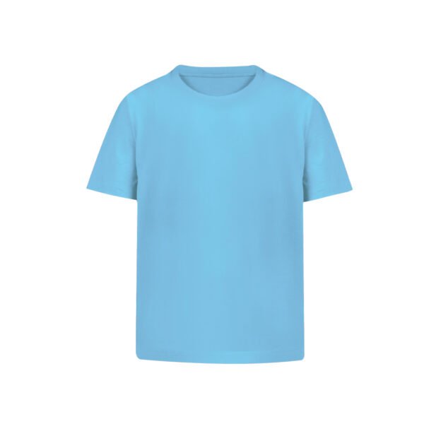 tee-shirt couleur coton enfant 150 bleu clair