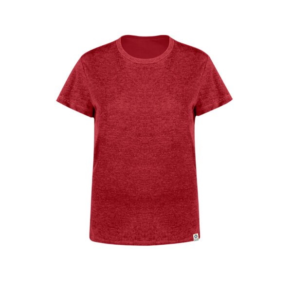 tee-shirt femme coton recycle rouge